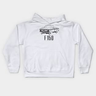 1976 F150 Black Print Kids Hoodie